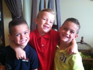 Christopher and Colin with big brother, Chase